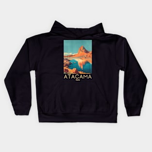 A Vintage Travel Illustration of Atacama Desert - Chile Kids Hoodie